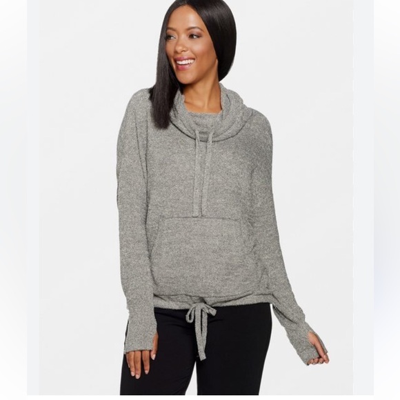Barefoot Dreams CozyChic Lite Heathered Gray Pullover Hoodies - Picture 1 of 9